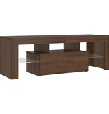 VidaXL Tv-meubel met LED-verlichting 120x35x40 cm bruin eikenkleur