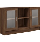 VidaXL Vitrinekast 120x30,5x70 cm bewerkt hout bruin eikenkleur