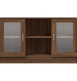 VidaXL Vitrinekast 120x30,5x70 cm bewerkt hout bruin eikenkleur