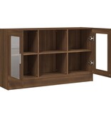 VidaXL Vitrinekast 120x30,5x70 cm bewerkt hout bruin eikenkleur