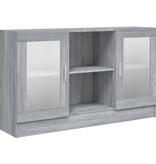 VidaXL Vitrinekast 120x30,5x70 cm bewerkt hout grijs sonoma eiken