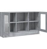 VidaXL Vitrinekast 120x30,5x70 cm bewerkt hout grijs sonoma eiken