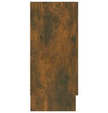 VidaXL Vitrinekast 120x30,5x70 cm bewerkt hout gerookt eikenkleurig