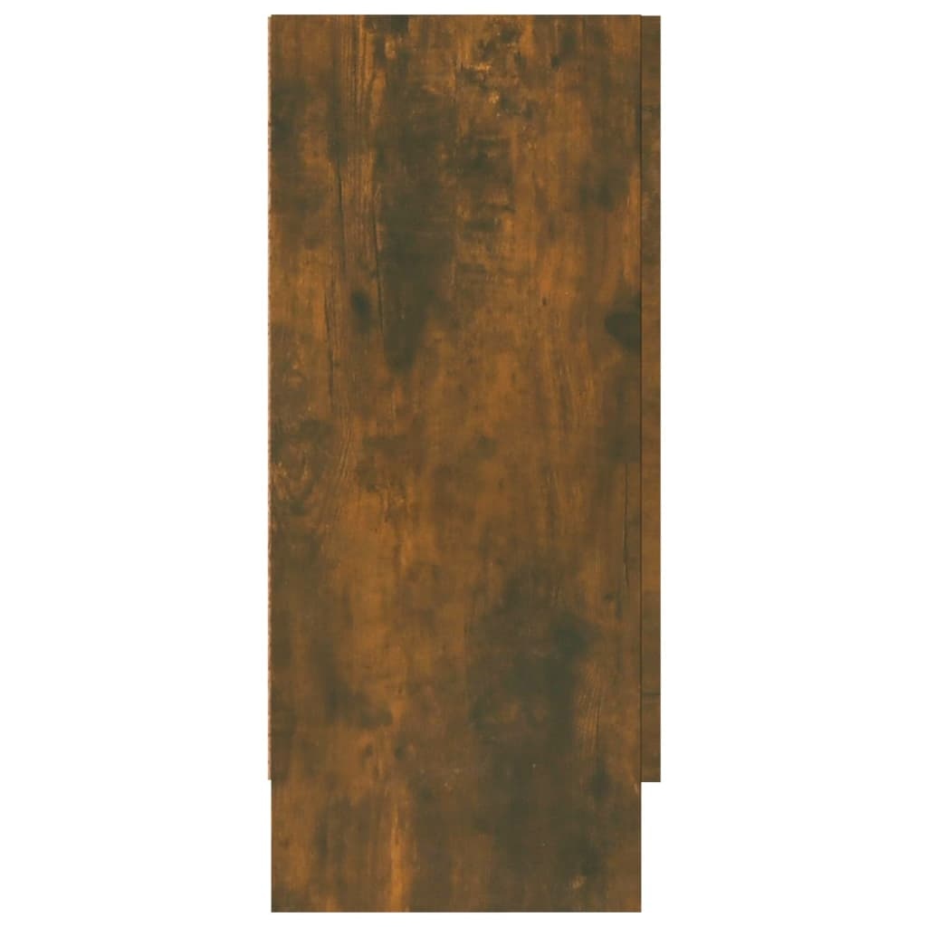 VidaXL Vitrinekast 120x30,5x70 cm bewerkt hout gerookt eikenkleurig