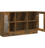VidaXL Vitrinekast 120x30,5x70 cm bewerkt hout gerookt eikenkleurig
