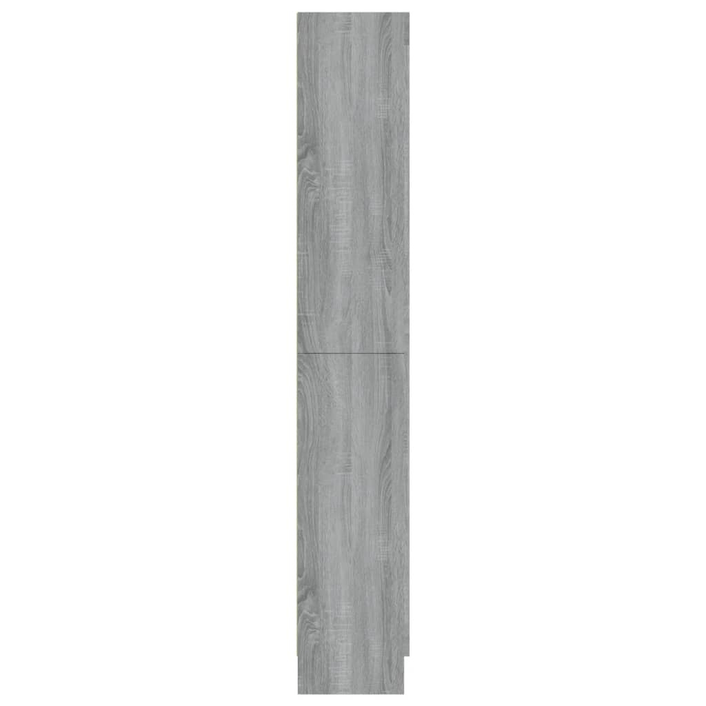 VidaXL Vitrinekast 82,5x30,5x185,5 cm bewerkt hout grijs sonoma eiken