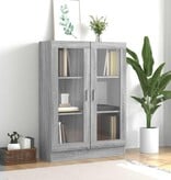 VidaXL Vitrinekast 82,5x30,5x115 cm bewerkt hout grijs sonoma eiken