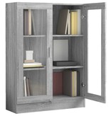 VidaXL Vitrinekast 82,5x30,5x115 cm bewerkt hout grijs sonoma eiken