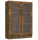 VidaXL Vitrinekast 82,5x30,5x115 cm bewerkt hout gerookt eikenkleurig