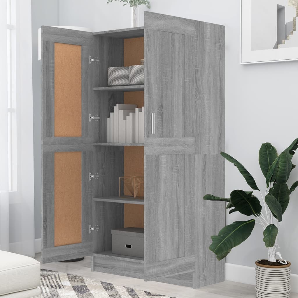 VidaXL Boekenkast 82,5x30,5x150 cm bewerkt hout grijs sonoma eiken