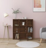 VidaXL Boekenkast 90x30x90 cm bewerkt hout bruin eikenkleur