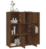 VidaXL Boekenkast 90x30x90 cm bewerkt hout bruin eikenkleur