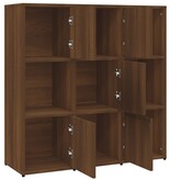 VidaXL Boekenkast 90x30x90 cm bewerkt hout bruin eikenkleur