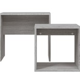 VidaXL 2-delige Tafeltjesset bewerkt hout grijs sonoma eikenkleurig