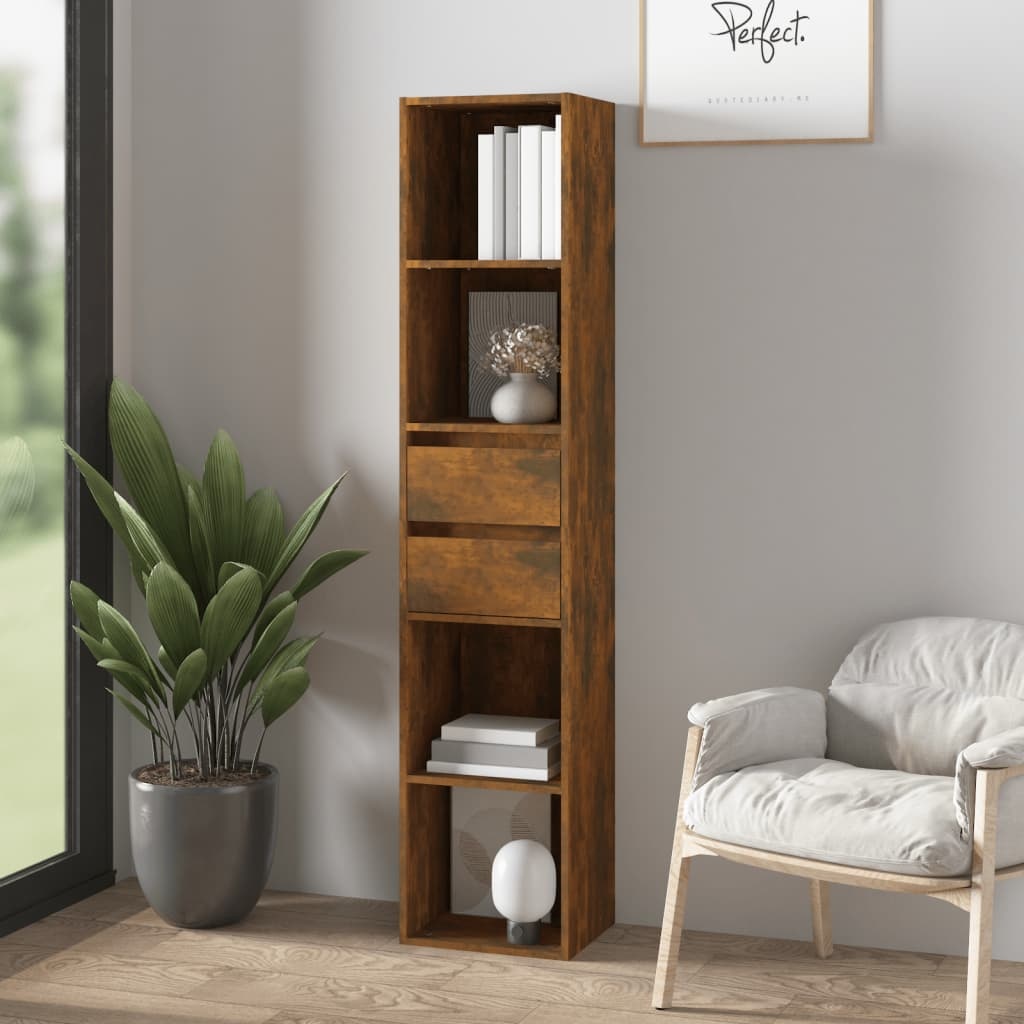 VidaXL Boekenkast 36x30x171 cm bewerkt hout gerookt eikenkleurig