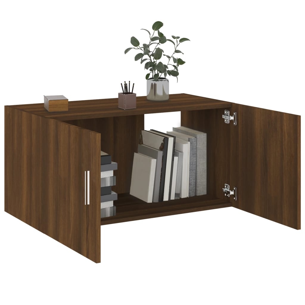 VidaXL Hangkast 80x39x40 cm bewerkt hout bruin eikenkleur