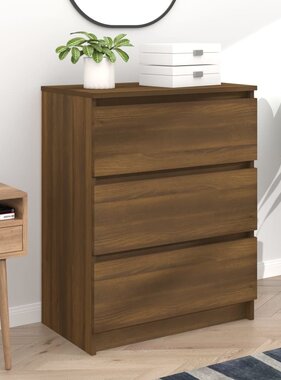 VidaXL Dressoir 60x35x76 cm bewerkt hout bruin eikenkleur