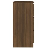 VidaXL Dressoir 60x35x76 cm bewerkt hout bruin eikenkleur