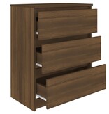 VidaXL Dressoir 60x35x76 cm bewerkt hout bruin eikenkleur
