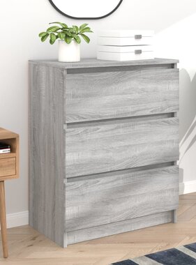 VidaXL Dressoir 60x35x76 cm bewerkt hout grijs sonoma eikenkleurig