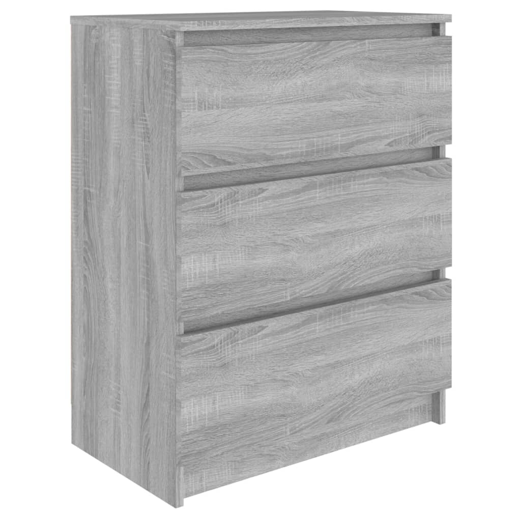 VidaXL Dressoir 60x35x76 cm bewerkt hout grijs sonoma eikenkleurig