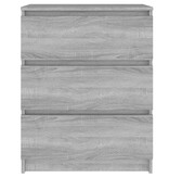 VidaXL Dressoir 60x35x76 cm bewerkt hout grijs sonoma eikenkleurig