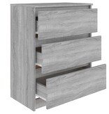 VidaXL Dressoir 60x35x76 cm bewerkt hout grijs sonoma eikenkleurig