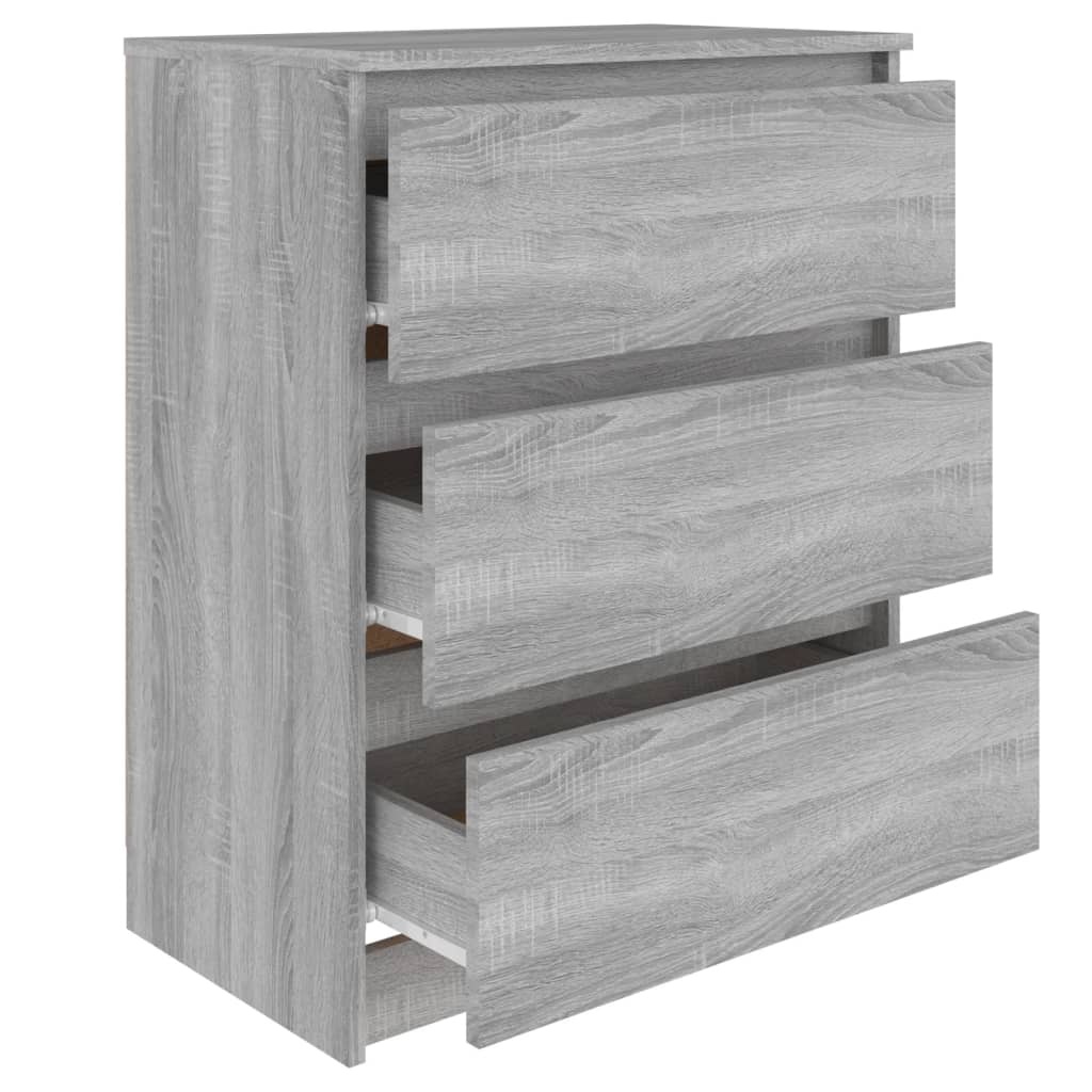 VidaXL Dressoir 60x35x76 cm bewerkt hout grijs sonoma eikenkleurig