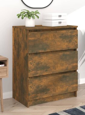 VidaXL Dressoir 60x35x76 cm bewerkt hout gerookt eikenkleurig