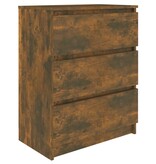 VidaXL Dressoir 60x35x76 cm bewerkt hout gerookt eikenkleurig
