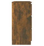 VidaXL Dressoir 60x35x76 cm bewerkt hout gerookt eikenkleurig
