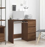 VidaXL Bureau 90x45x76 cm bewerkt hout bruineikenkleurig