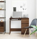 VidaXL Bureau 90x45x76 cm bewerkt hout bruineikenkleurig