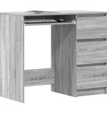 VidaXL Bureau 90x45x76 cm bewerkt hout grijs sonoma eikenkleurig