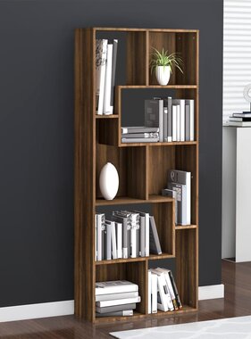 VidaXL Boekenkast 67x24x161 cm bewerkt hout bruin eikenkleur