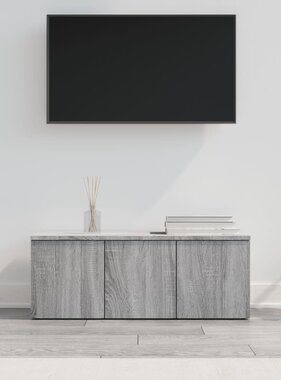 VidaXL Tv-meubel 80x34x30 cm bewerkt hout grijs sonoma eikenkleurig