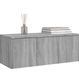 VidaXL Tv-meubel 80x34x30 cm bewerkt hout grijs sonoma eikenkleurig