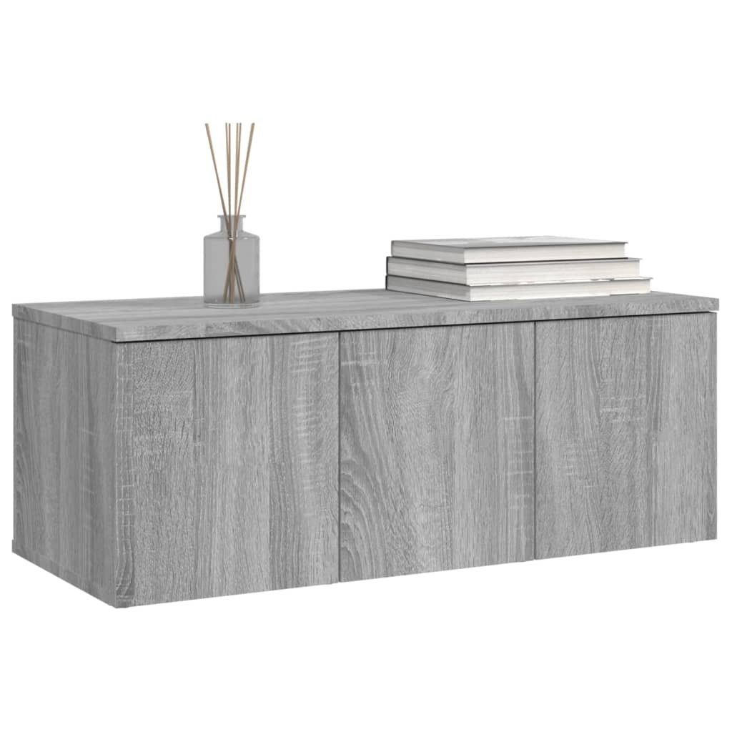 VidaXL Tv-meubel 80x34x30 cm bewerkt hout grijs sonoma eikenkleurig