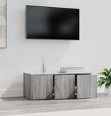 VidaXL Tv-meubel 80x34x30 cm bewerkt hout grijs sonoma eikenkleurig