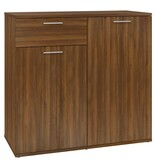 VidaXL Dressoir 80x36x75 cm bewerkt hout bruin eikenkleur