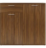 VidaXL Dressoir 80x36x75 cm bewerkt hout bruin eikenkleur