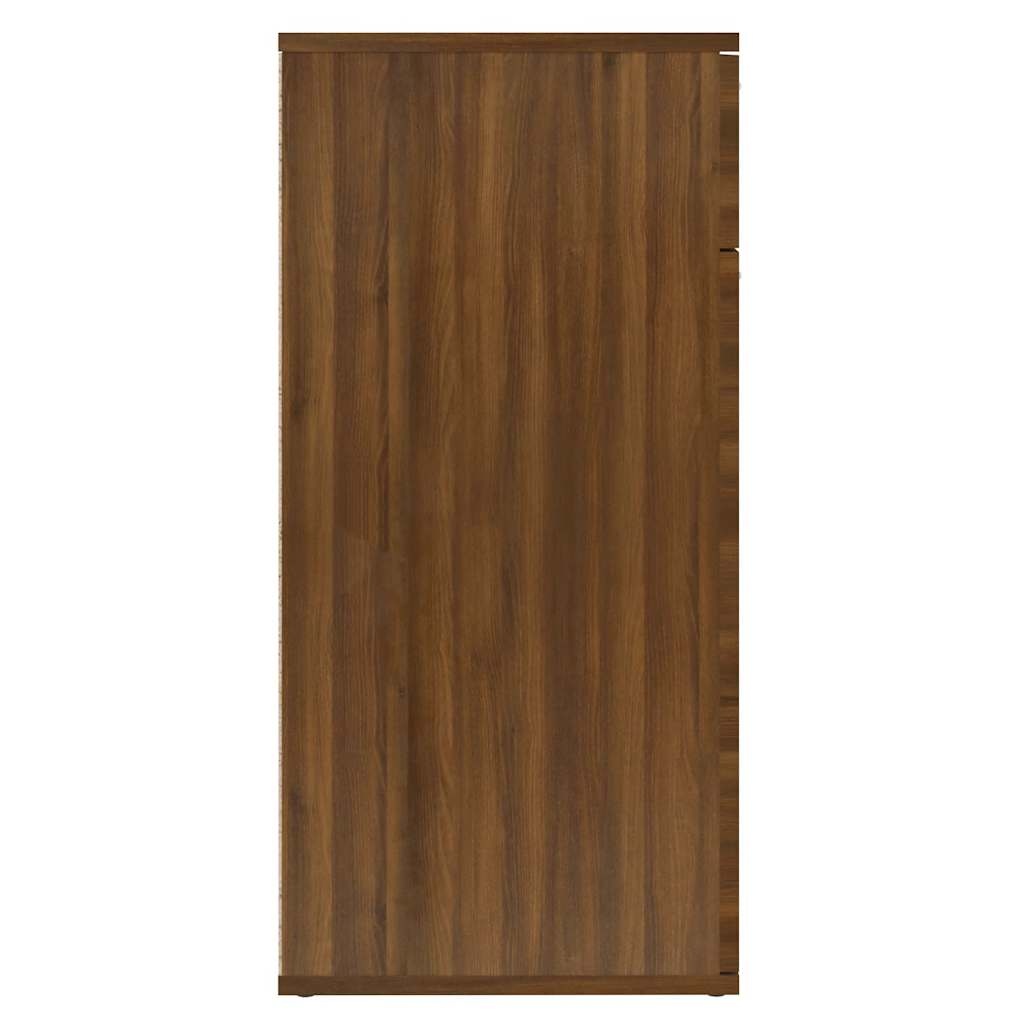 VidaXL Dressoir 80x36x75 cm bewerkt hout bruin eikenkleur