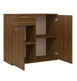 VidaXL Dressoir 80x36x75 cm bewerkt hout bruin eikenkleur