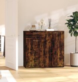 VidaXL Dressoir 80x36x75 cm bewerkt hout gerookt eikenkleurig