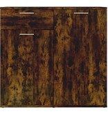 VidaXL Dressoir 80x36x75 cm bewerkt hout gerookt eikenkleurig