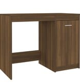 VidaXL Bureau 100x50x76 cm bewerkt hout bruin eikenkleur