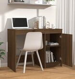 VidaXL Bureau 100x50x76 cm bewerkt hout bruin eikenkleur
