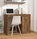 VidaXL Bureau 100x50x76 cm bewerkt hout gerookt eikenkleurig
