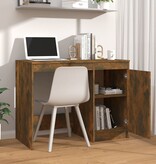 VidaXL Bureau 100x50x76 cm bewerkt hout gerookt eikenkleurig