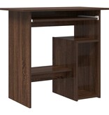 VidaXL Bureau 80x45x74 cm bewerkt hout bruin eikenkleur